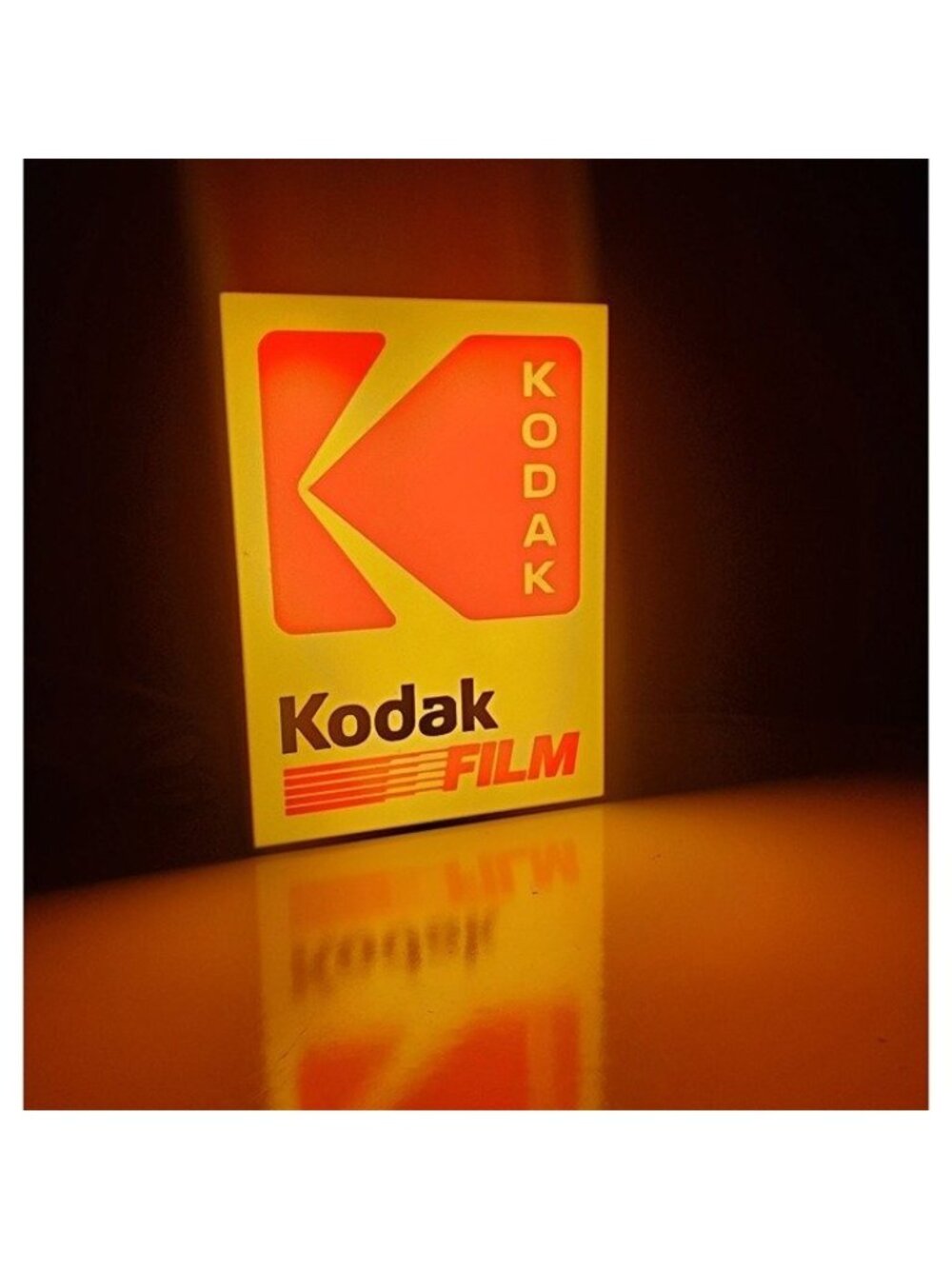 Retro Kodak Illuminated Light-Up Sign Display Yellow & Red